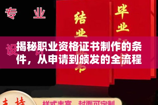杨陵揭秘职业资格证书制作的条件，从申请到颁发的全流程解析