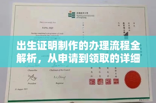 杨陵出生证明制作的办理流程全解析，从申请到领取的详细指南