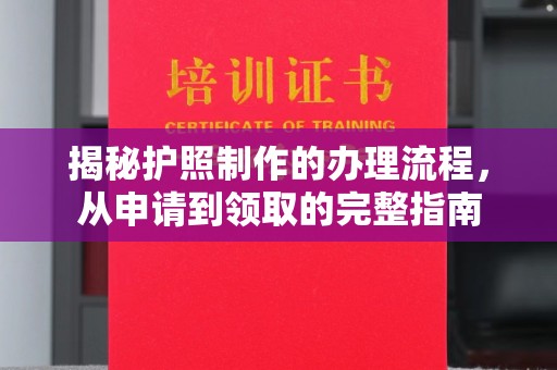 杨陵揭秘护照制作的办理流程，从申请到领取的完整指南