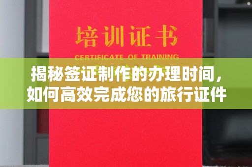 杨陵揭秘签证制作的办理时间，如何高效完成您的旅行证件