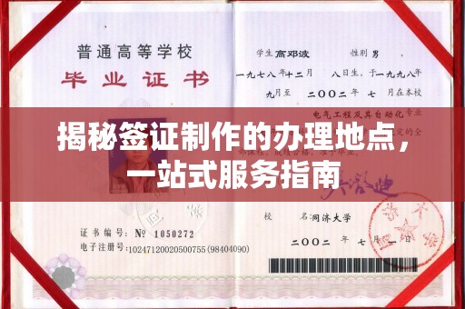 杨陵揭秘签证制作的办理地点，一站式服务指南