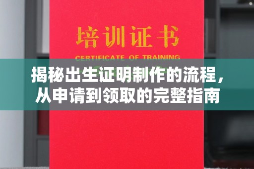 杨陵揭秘出生证明制作的流程，从申请到领取的完整指南