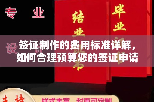 杨陵签证制作的费用标准详解，如何合理预算您的签证申请成本