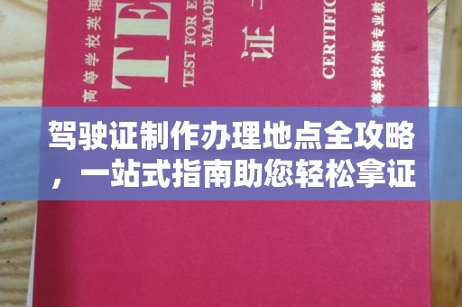 杨陵驾驶证制作办理地点全攻略，一站式指南助您轻松拿证